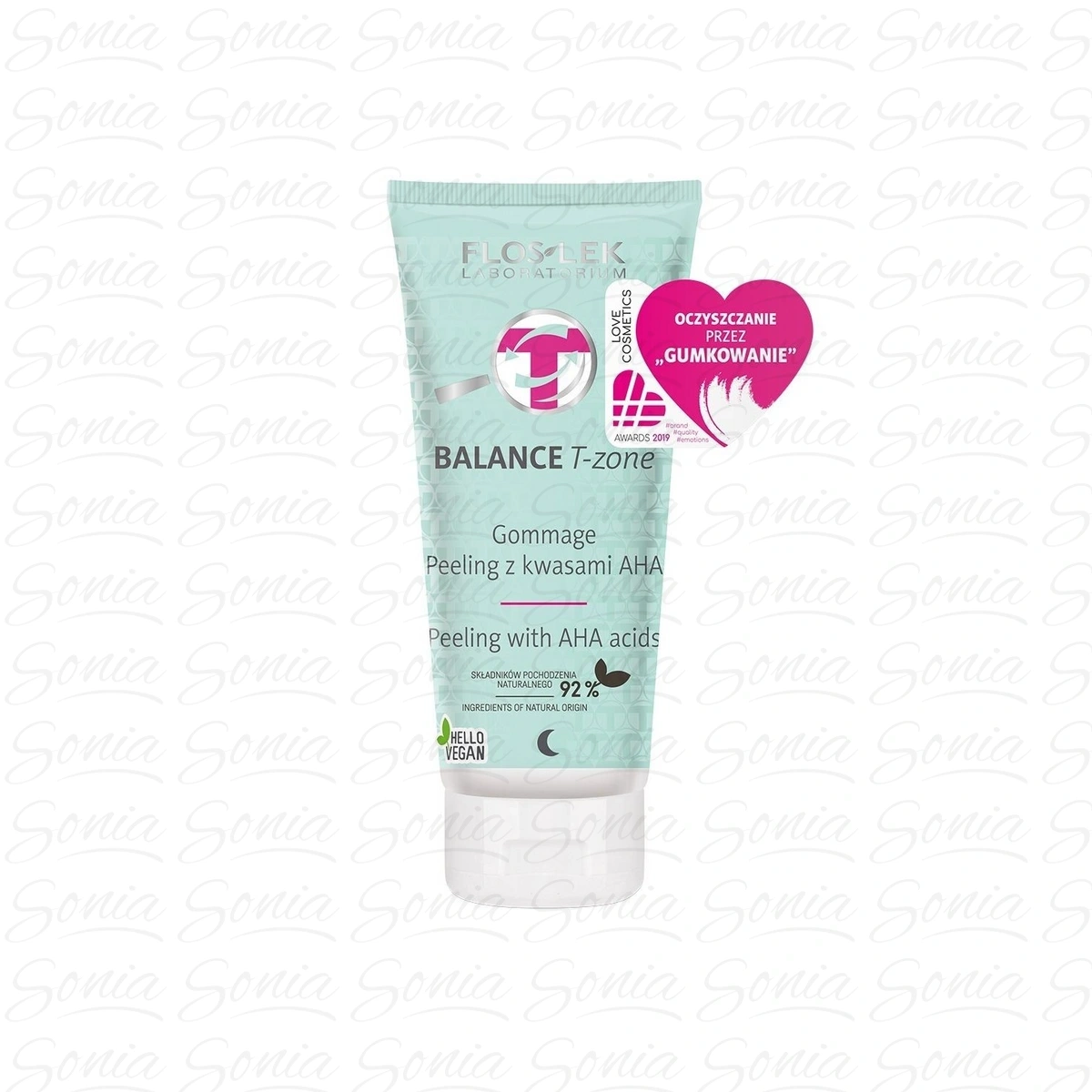 Floslek BALANCE T-ZONE Gommage Peeling z kwasami AHA 125g 5905043006710