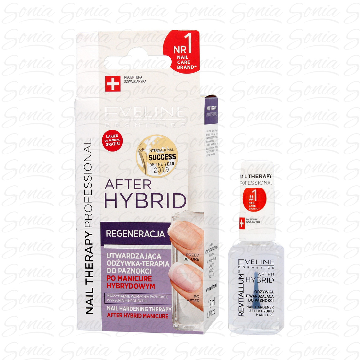 Eveline Nail Therapy Odżywka utwardzająca do paznokci After Hybrid Revitalum  12ml 5901761965698