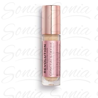 Makeup Revolution, Conceal and Define Korektor w płynie C6, 1szt 5057566016995