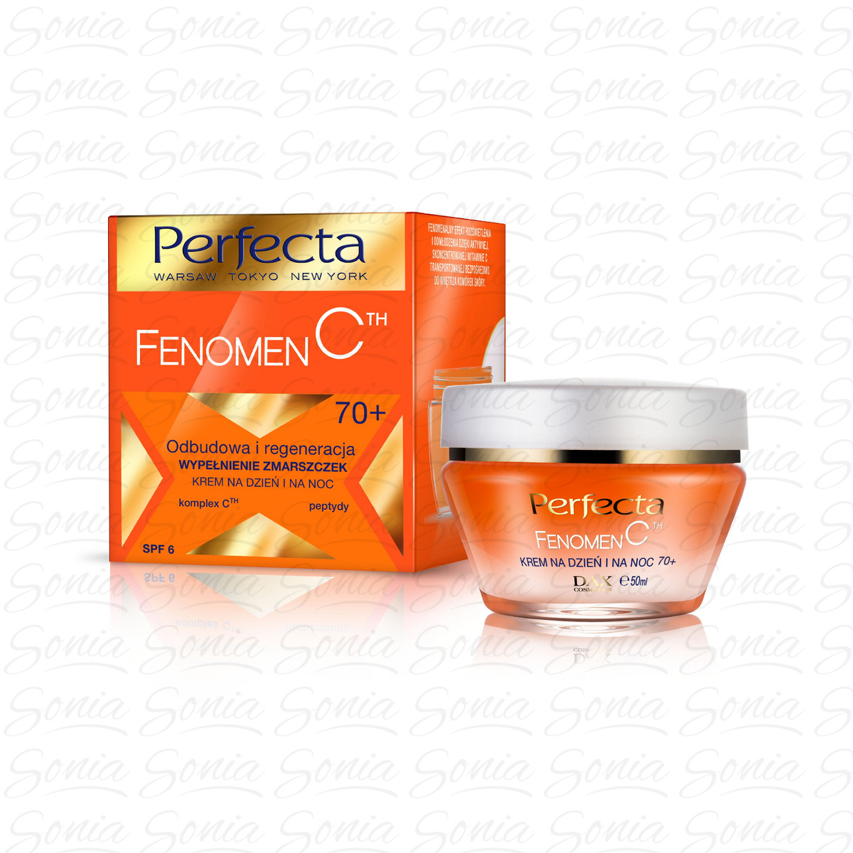 Perfecta Fenomen C 70+ Krem Odbudowa,regeneracja i wypełnienie zmarszczek na dzień i noc  50ml 5900525049513
