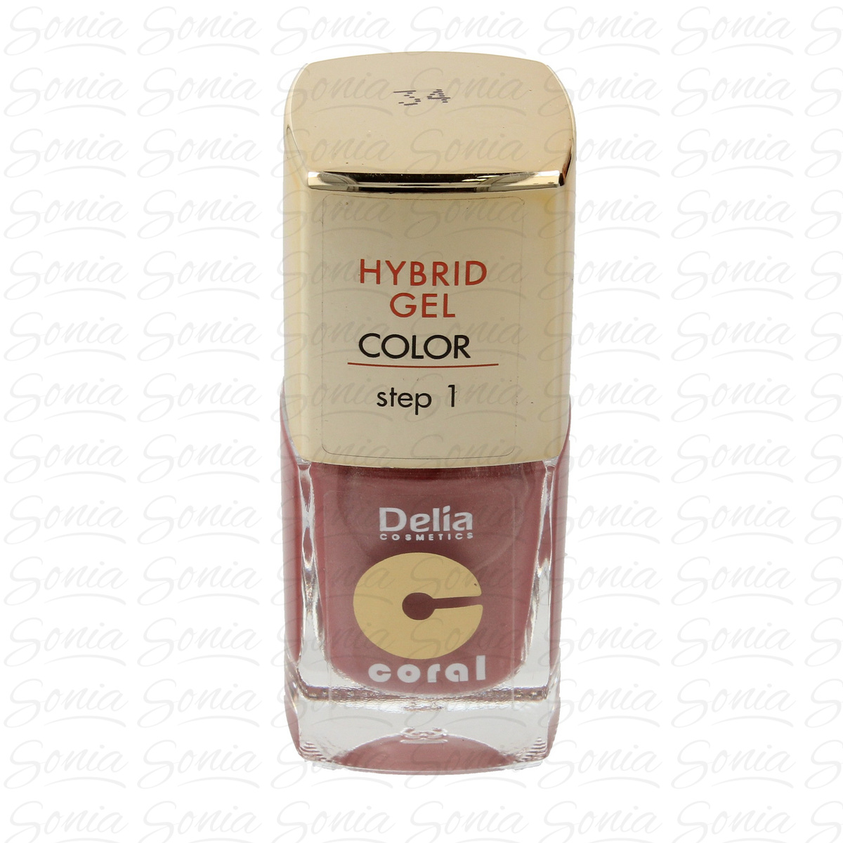 Delia Cosmetics Coral Hybrid Gel Emalia do paznokci nr 34 cielisty perłowy 11ml 5901350471050