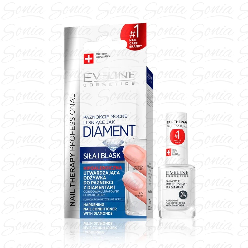 Eveline Nail Therapy Lakier odżywka utwardzająca do paznokci Diament 12ml 5901761971934