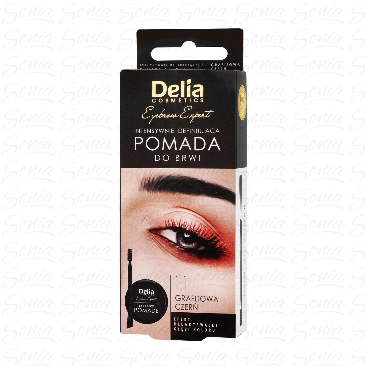 Delia Cosmetics Eyebrow Expert Pomada do brwi Grafit  1szt 5901350470244