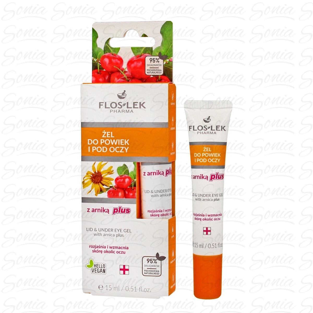 Floslek Żel do powiek i pod oczy z arniką PLUS 15 ml 5905043007496